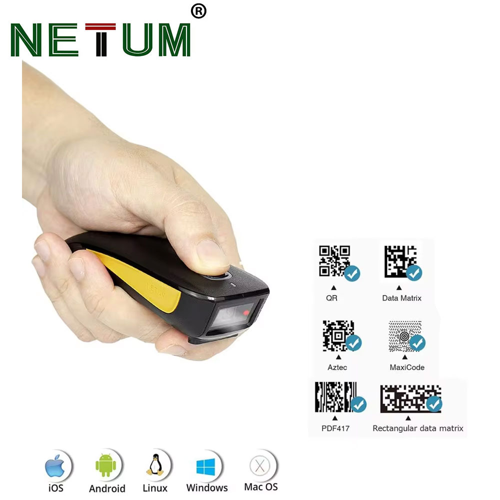 Document Scanner Portable - NETUM C750 Bluetooth 2D 바코드 스캐너,