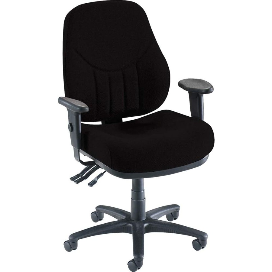 Ergonomic Office Chair - 사무실용 등받이가 높은 다기능 의자, 검은색