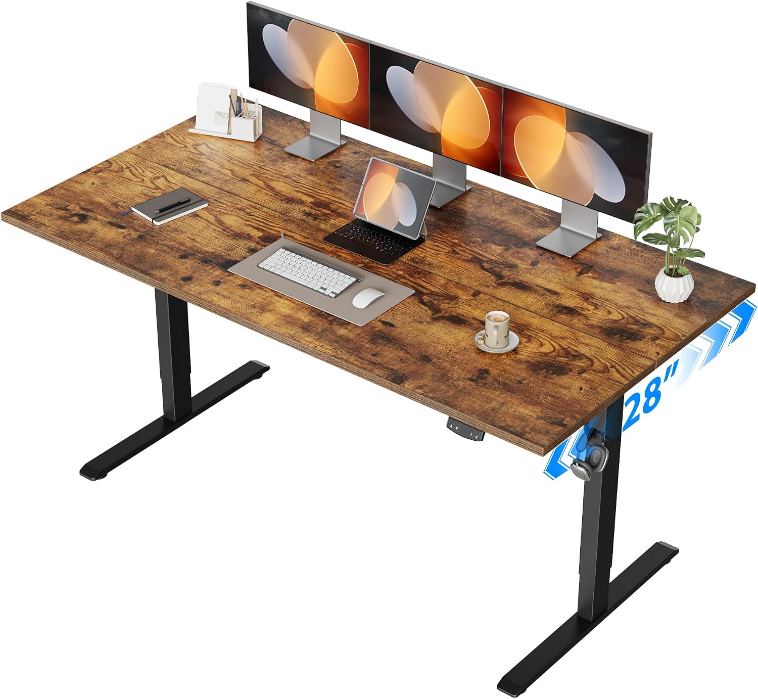 전동식 스탠딩 데스크, 55 x 28인치 높이 조절 책 - Home Office Work Table 리뷰 및 가격