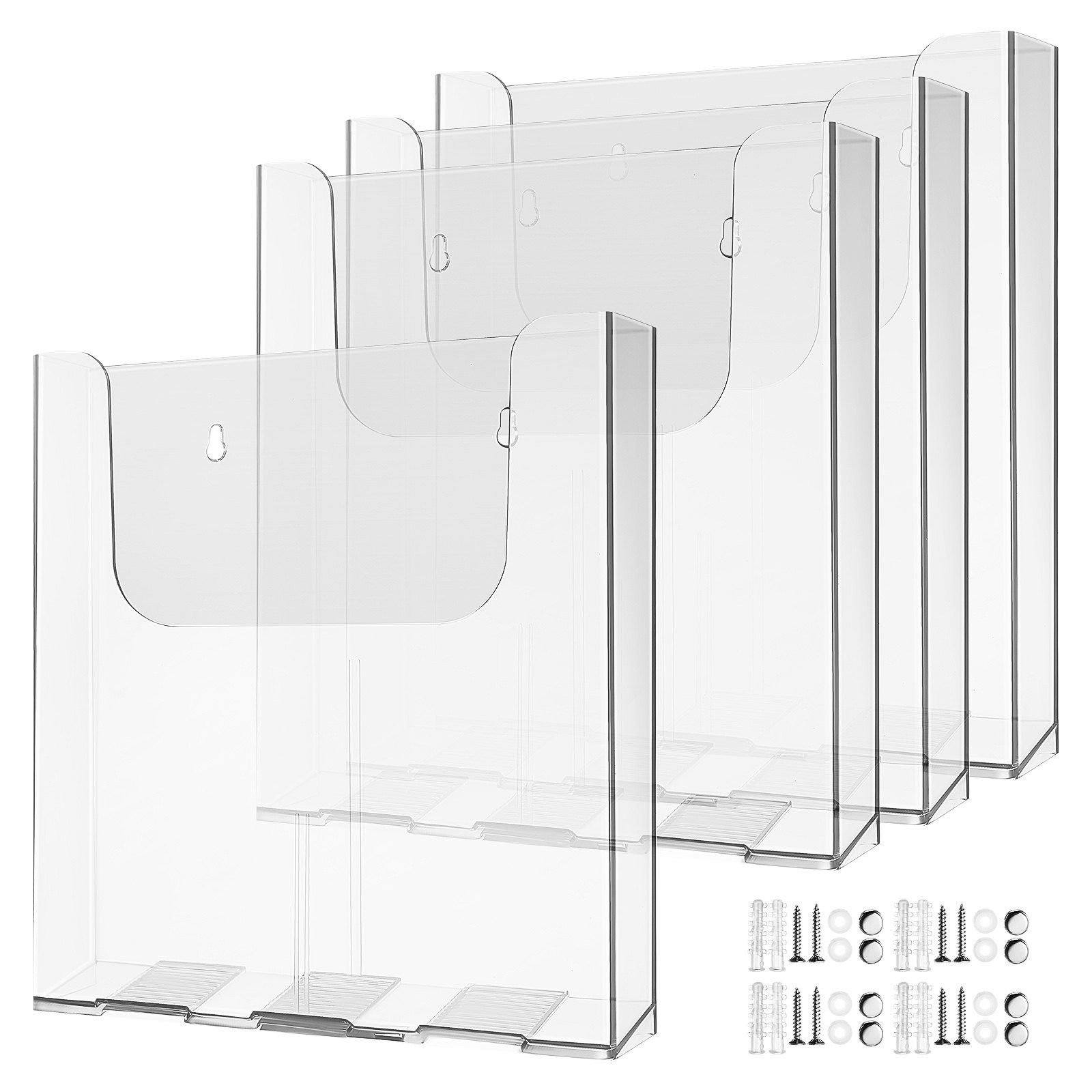 4개 세트 아크릴 벽걸이 브로셔 홀더, 투명한 자료 정 - Document Holder Stand 리뷰 및 가격