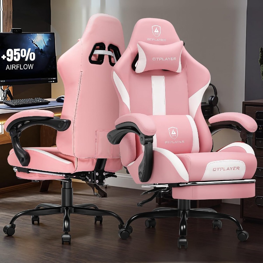 발 받침대와 포켓 스프링 쿠션이 있는 게이밍 의자, 인 - Ergonomic Office Chair 리뷰 및 가격