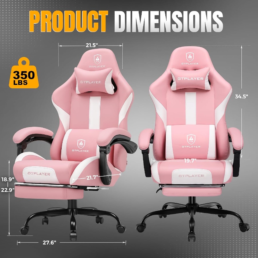 발 받침대와 포켓 스프링 쿠션이 있는 게이밍 의자, 인 - Ergonomic Office Chair 리뷰 및 가격