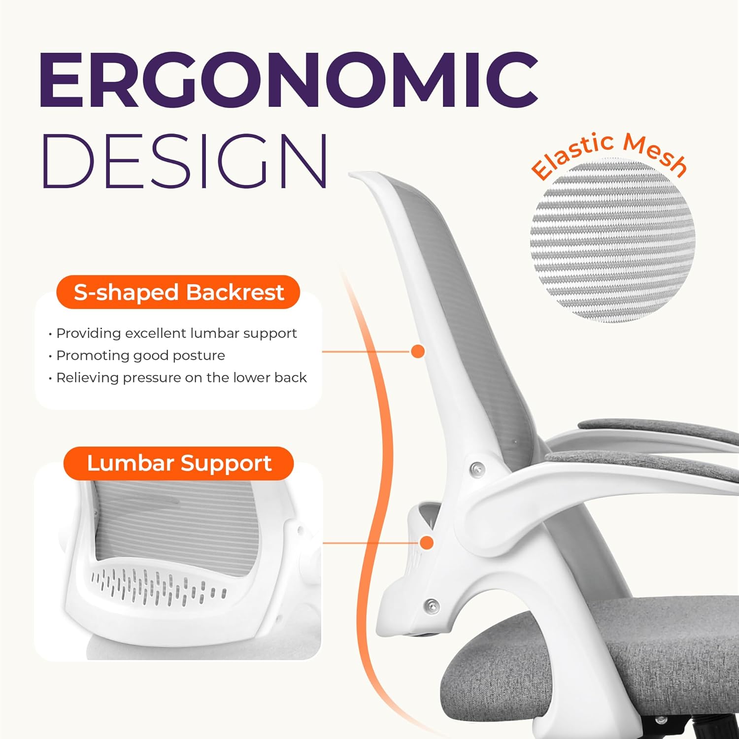 인체공학적 메쉬 사무용 의자, 요추 지지대, 높이 조절 - Ergonomic Office Chair 리뷰 및 가격
