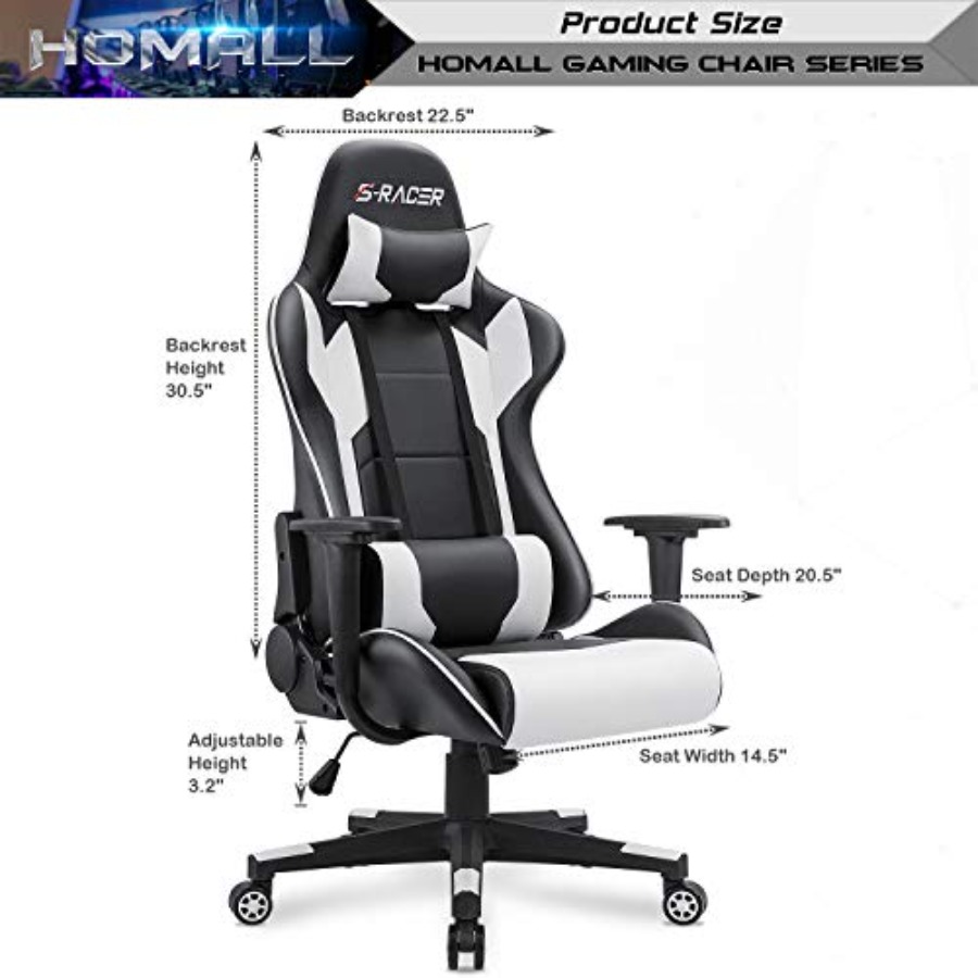 게이밍 및 사무용 의자, 고급 가죽, 블랙, 인체공학적 - Ergonomic Office Chair 리뷰 및 가격