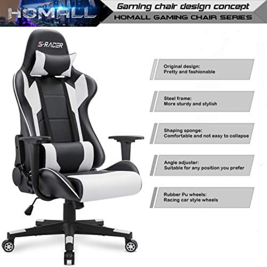 게이밍 및 사무용 의자, 고급 가죽, 블랙, 인체공학적 - Ergonomic Office Chair 리뷰 및 가격