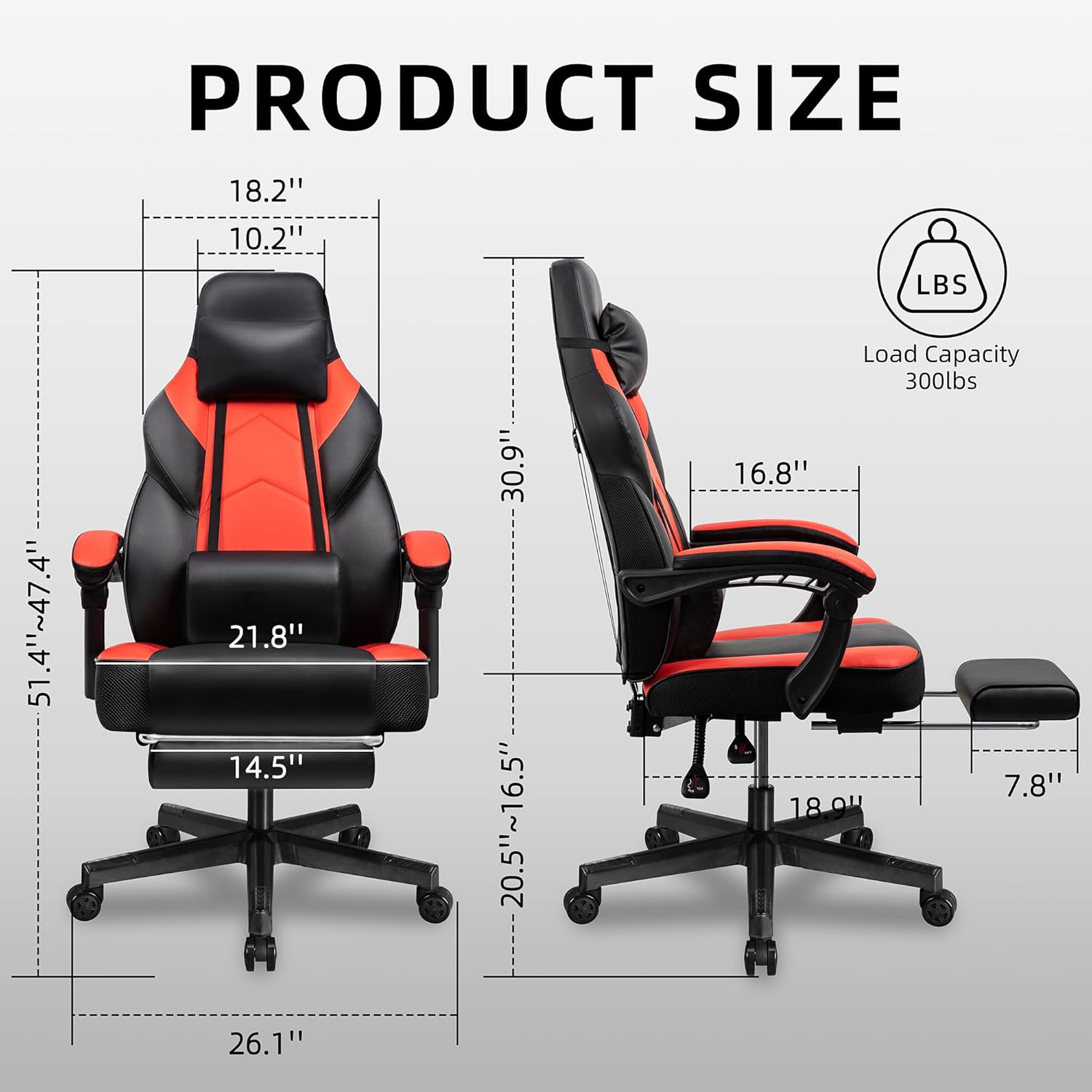 발 받침대, 마사지 요추 지지대, 홈 오피스 및 레이싱 - Ergonomic Office Chair 리뷰 및 가격