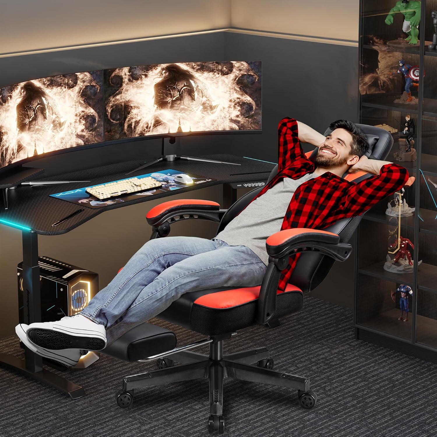 발 받침대, 마사지 요추 지지대, 홈 오피스 및 레이싱 - Ergonomic Office Chair 리뷰 및 가격