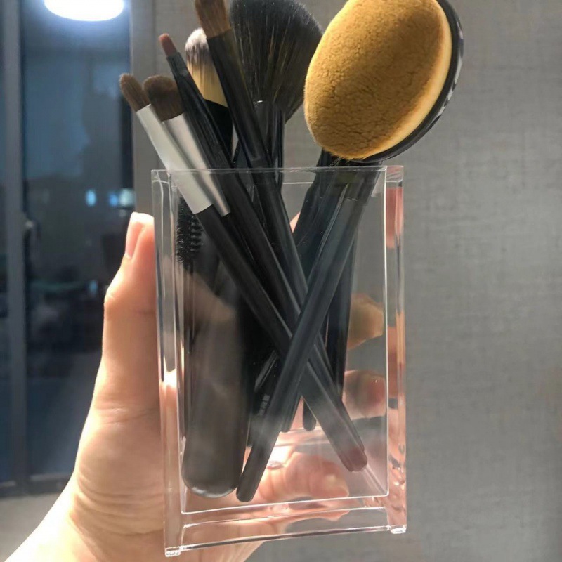 12개 투명 아크릴 메이크업 브러쉬 보관함 정리함 사무 - Home Office Work Table 리뷰 및 가격