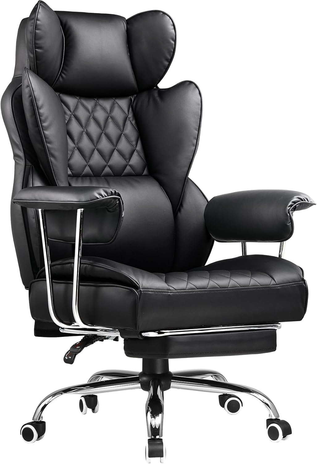 발받침대가 있는 크고 키 큰 사무용 의자, 하이백 가죽 - Ergonomic Office Chair 리뷰 및 가격