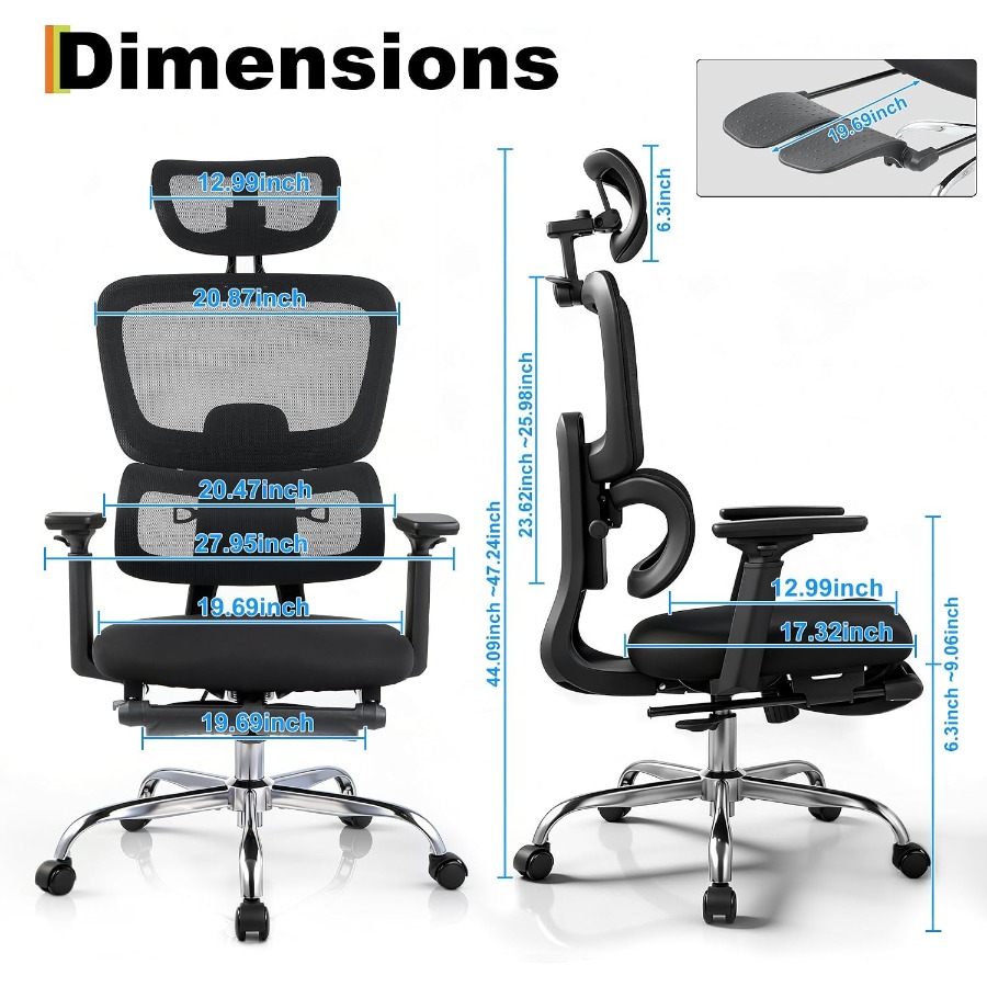 인체공학적 디자인의 메시 소재 게이밍 의자, 사무실용, - Ergonomic Office Chair 리뷰 및 가격