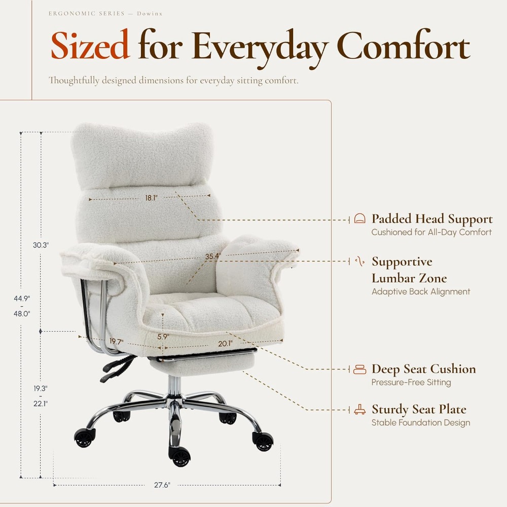 인체공학적 대형 사무용 의자 (두꺼운 쿠션, 넓은 좌석 - Ergonomic Office Chair 리뷰 및 가격