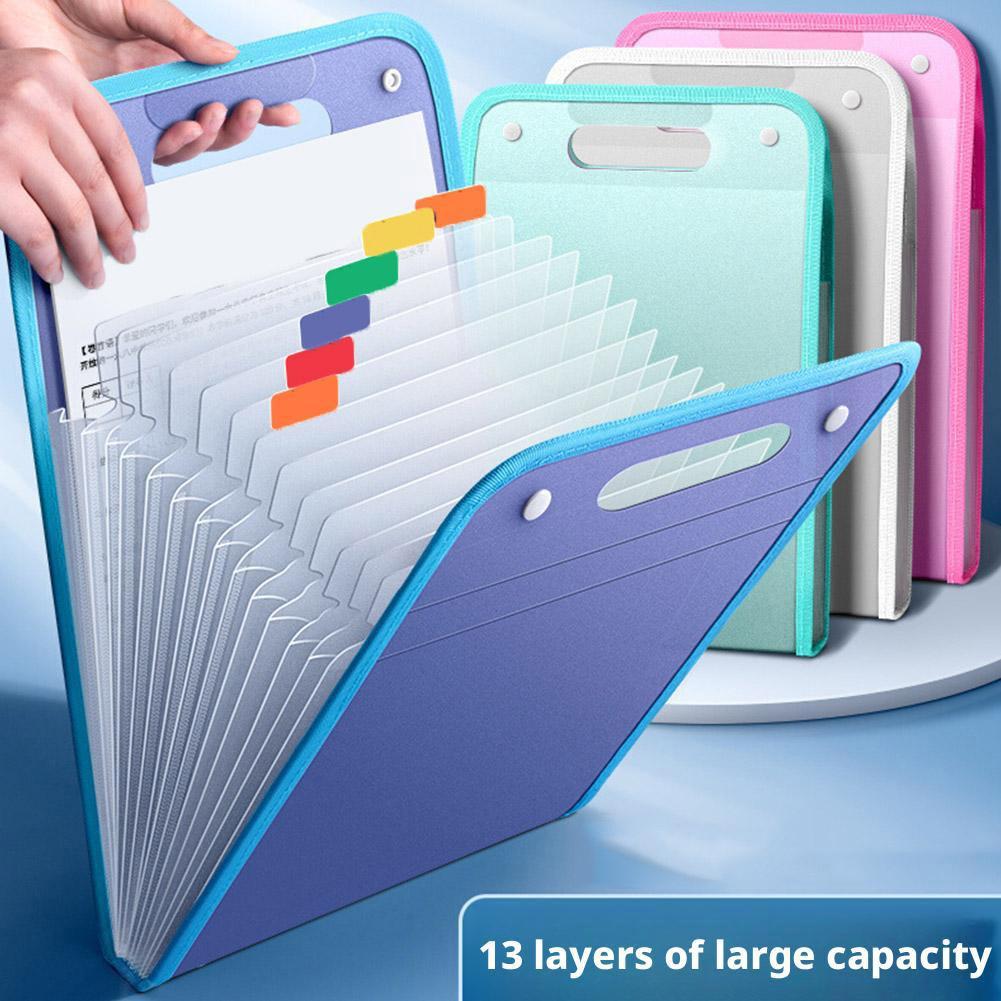 13 포켓 파일 폴더 휴대용 A4 레터 사이즈 마카롱  - Document Scanner Portable 리뷰 및 가격